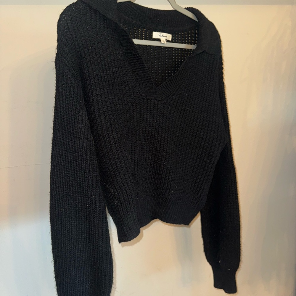 Talbots Classic Black V-Neck Sweater